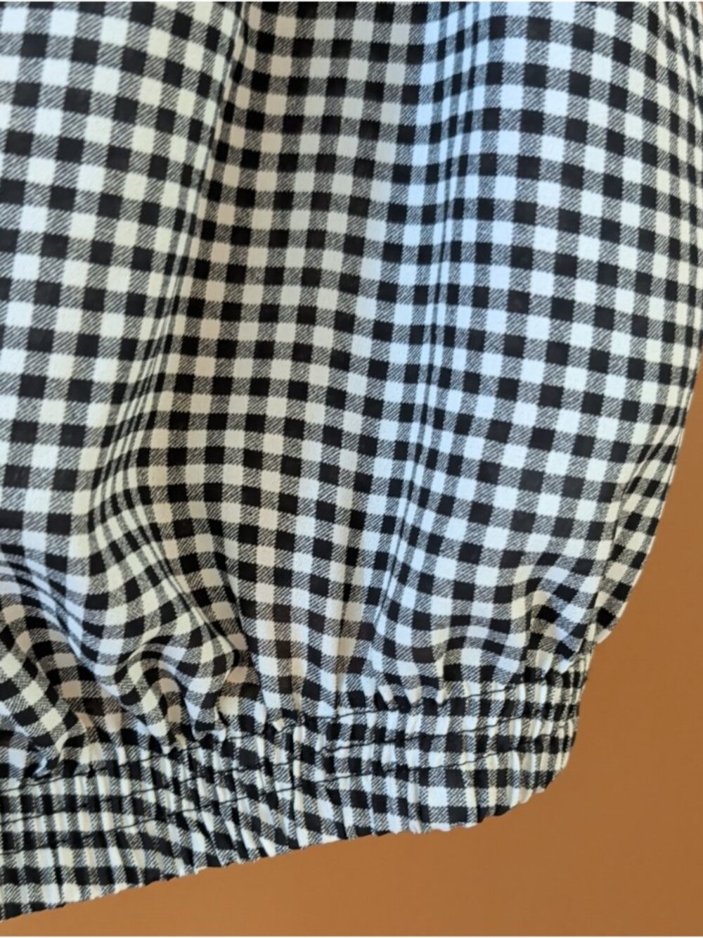 Black & White Gingham Tie-Strap Tank Top - Picture 2 of 2